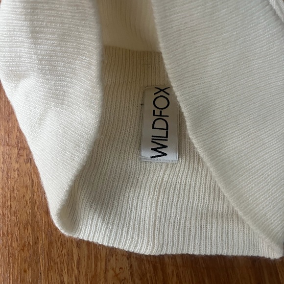 Wildfox Cream Sequin Peace Knit Beanie - Picture 3 of 5